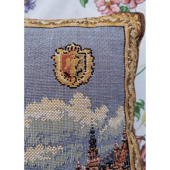 Vintage Gobelins art Brussel Pillow - Picture 6 of 10